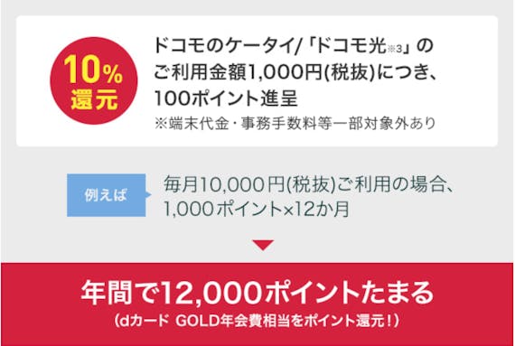 dカードgold_年会費の元が取れる